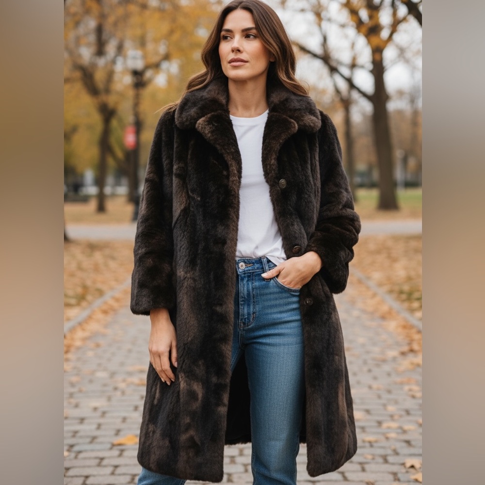 Mincara-Russel Taylor Winter Coat  Vintage 60’s Faux Fur